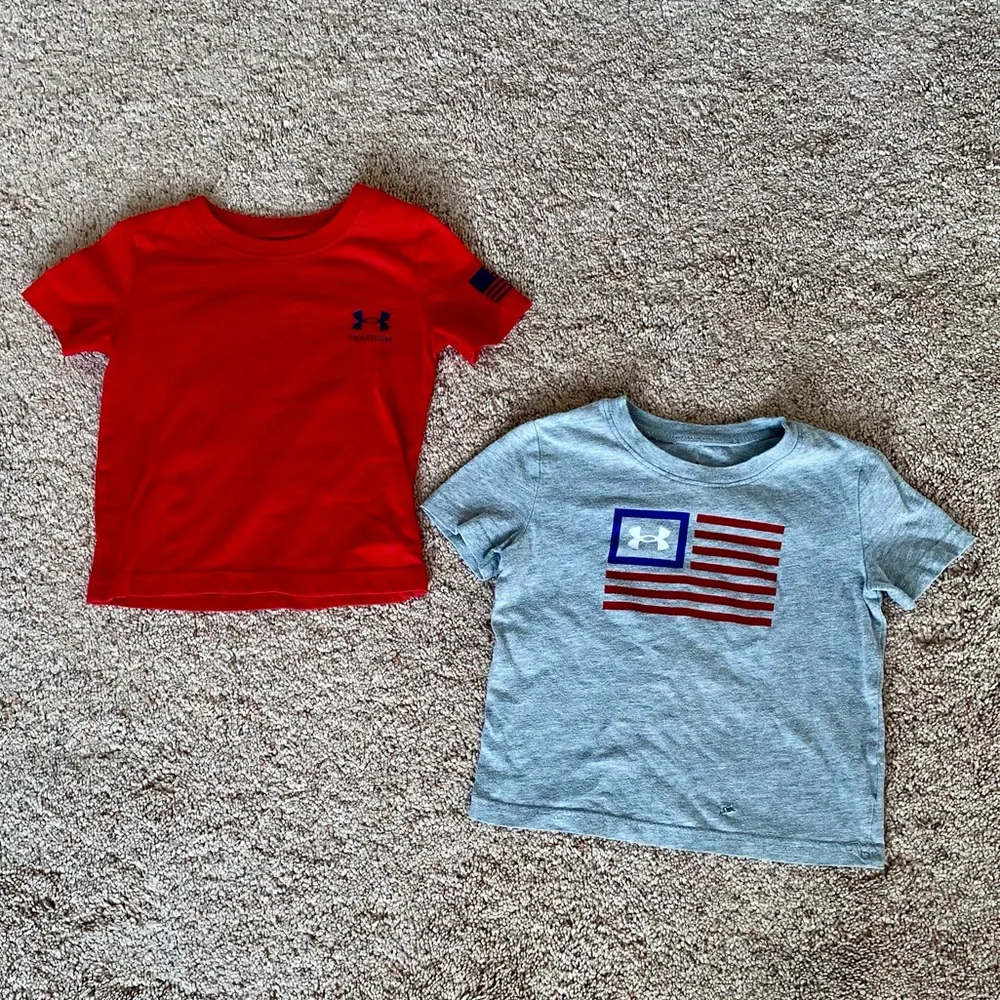 Under Armour Kids Red and Gray 4th of July T-Shirt Set - Picture 1 of 7